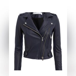 IRO Dylan moto leather jacket Sz 38